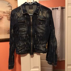 Blue Jean ripped jacket
